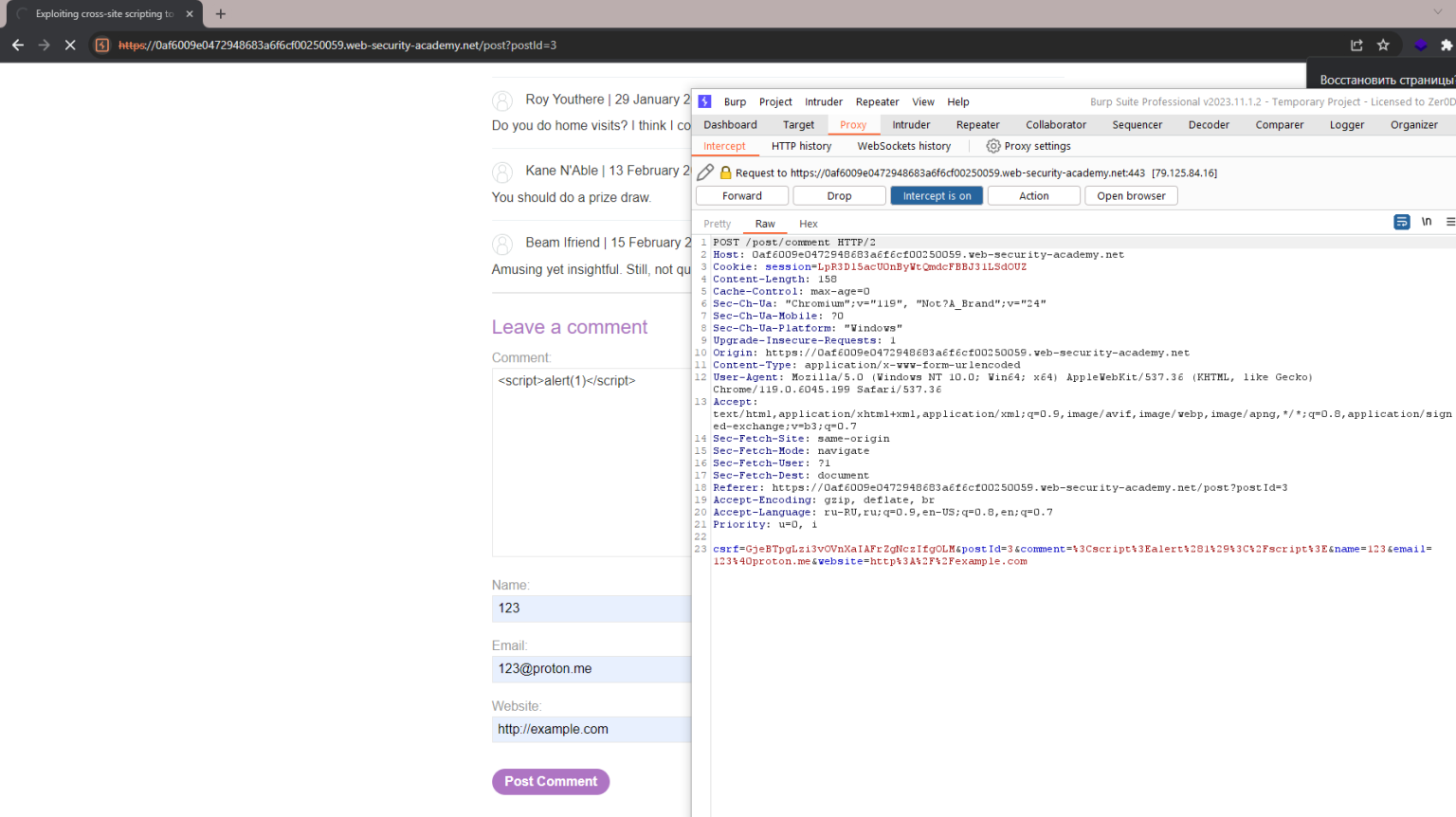 Wiki | Exploiting cross-site scripting to steal cookies | CQR