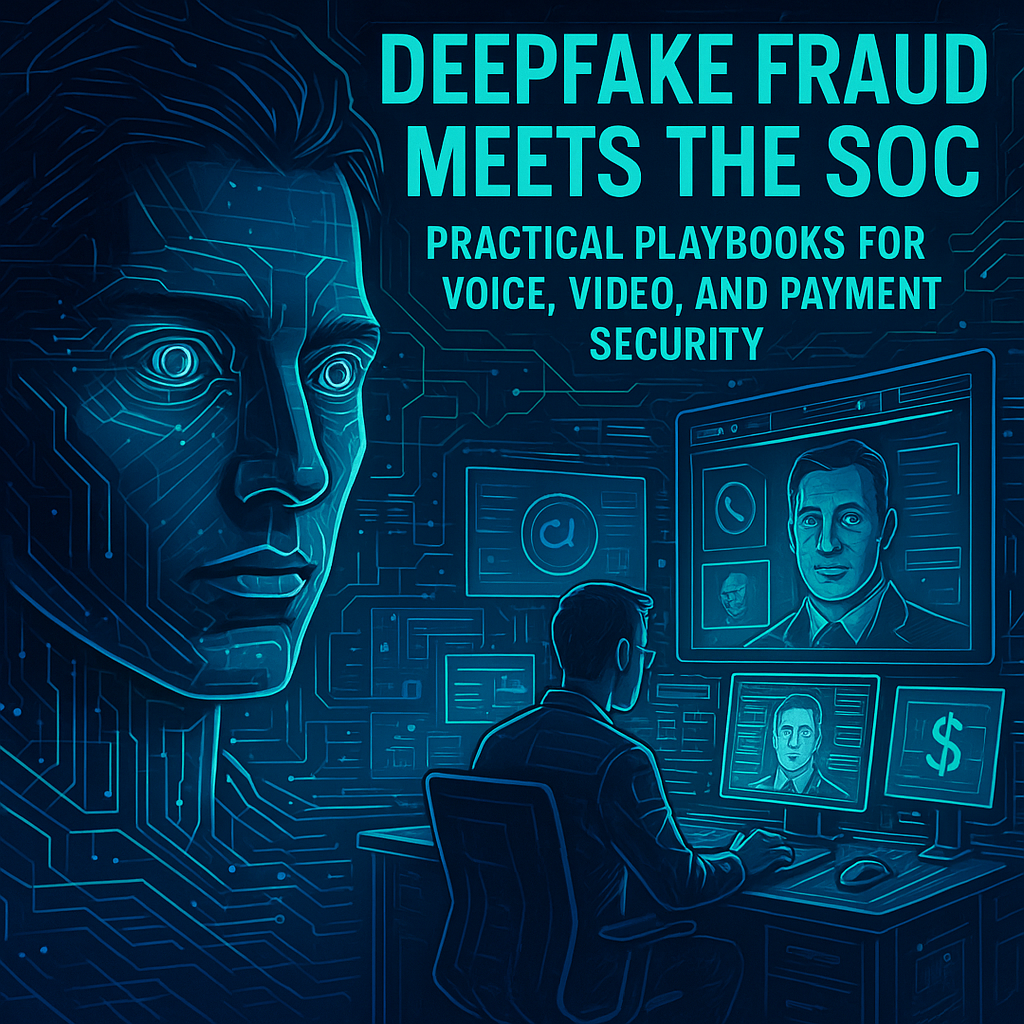 Deepfake Fraud Meets the SOC: Practical Playbooks for Voice, Video, and Payment Security